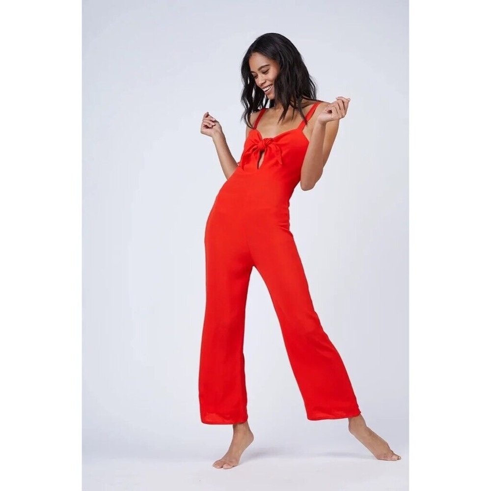 Flynn Skye Joelle tie front  jumpsuit size M